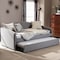 Baxton Studio Lanny Grey Arched Back Sofa Twin Daybed with Roll-Out Trundle Bed 125-6841 - alternate 8